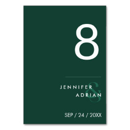 Minimalistische Trouwtafel Nummer -  Kaart