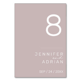 Minimalistische Trouwtafel Nummer -  Kaart