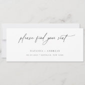 Minimalistische Trouwtafel Stoelkaart Header Kaart (Voorkant)