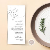 Minimalistische trouwtafelkaart kaart met bedankje