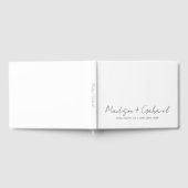 Minimalistische trouwtekst geschreven script typog gastenboek (Volledig)