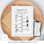 Minimalistische trouwtijdlijn invoegen | Aangepast Kaart