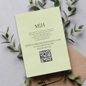 Minimalistische Trouwtijdlijn QR-code Details Groe Informatiekaartje