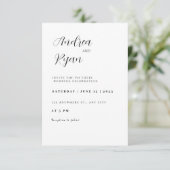 Minimalistische trouwuitnodiging (Staand voorkant)
