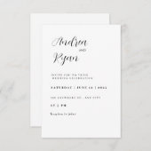 Minimalistische trouwuitnodiging (Voorkant / Achterkant)