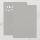 Minimalistische Trouwuitnodiging Kaart (Voorkant / Achterkant)