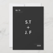 Minimalistische Trouwuitnodiging Kaart (Achterkant)