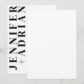 Minimalistische Trouwuitnodiging Kaart (Voorkant / Achterkant)