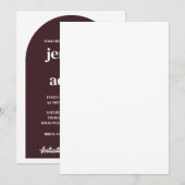 Minimalistische Trouwuitnodiging Kaart (Voorkant / Achterkant)