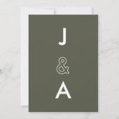 Minimalistische trouwuitnodiging kaart (Voorkant)