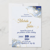 Minimalistische trouwuitnodiging kaart (Voorkant)