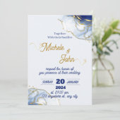 Minimalistische trouwuitnodiging kaart (Staand voorkant)