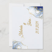 Minimalistische trouwuitnodiging kaart (Achterkant)