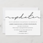 Minimalistische trouwupdate-aankondiging kaart (Voorkant)