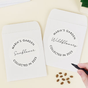 Minimalistische tuinzaadlabels – Blank Center Ronde Sticker