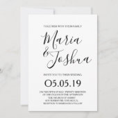 Minimalistische Tulp Florale Botanische Bruiloft Kaart (Voorkant)