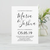 Minimalistische Tulp Florale Botanische Bruiloft Kaart (Staand voorkant)