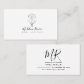 Minimalistische Tulp Ontwerper Visitekaartje (Voorkant / Achterkant)