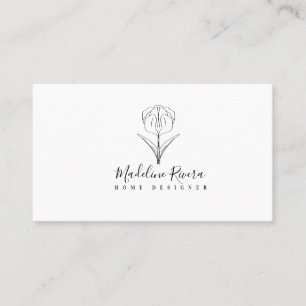 Minimalistische Tulp Ontwerper Visitekaartje