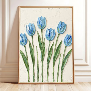 Minimalistische Tulpen Muurkunst Canvasprint Kant- Poster