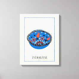 Minimalistische Turkse İznik Kom Art - Canvasprint Canvas Afdruk