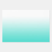 Minimalistische turquoise gradiënt inpakpapier vel (Voorkant 3)