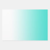 Minimalistische turquoise gradiënt inpakpapier vel (Voorkant 2)