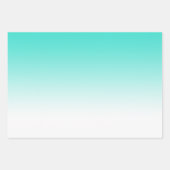 Minimalistische turquoise gradiënt inpakpapier vel (Voorkant)