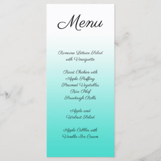 Minimalistische Turquoise Gradiënt Menu