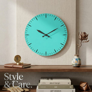 Minimalistische Turquoise Klok Perfect voor Elke W