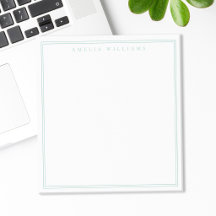 Minimalistische Turquoise Monogram Twee Rand