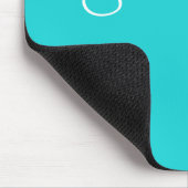 Minimalistische Turquoise Persoonlijke Script Naam Muismat (Hoek)