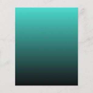 Minimalistische turquoise zwarte ombre briefpapier