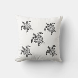 Minimalistische Turtle Worp Kussen – 16x16 Modern