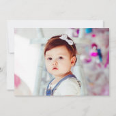 Minimalistische twee foto baby eerste verjaardagsf (Achterkant)