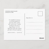 Minimalistische twee foto bruiloft dank u Briefkaa Briefkaart (Achterkant)
