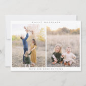 Minimalistische twee foto vakantie Kaart (Voorkant)