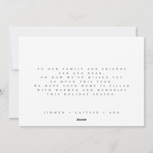 Minimalistische twee foto vakantie Kaart (Achterkant)