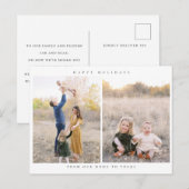 Minimalistische Twee Foto Vakantie Post Kaart (Voorkant / Achterkant)