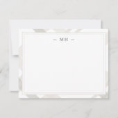 Minimalistische twee grens monogram Initiaal Plaid Notitiekaartje (Voorkant)