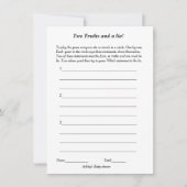 Minimalistische twee waarheden en een leugen baby  kaart (Voorkant)