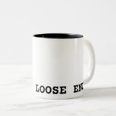 Minimalistische Tweekleurige Mok met Typografische (Voorkant rechts)