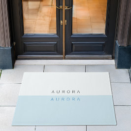 Minimalistische tweekleurige welkomstdeurmat deurmat