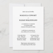 Minimalistische tweetalige Spaans-Engels twee rece Kaart (Achterkant)