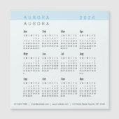 Minimalistische tweetonige blauwe magnetische kale (Voorkant)