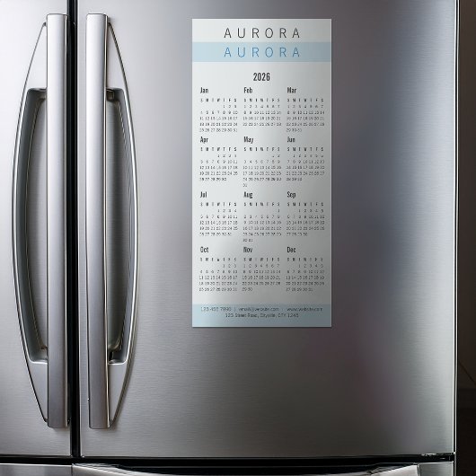 Minimalistische tweetonige blauwe magnetische kale