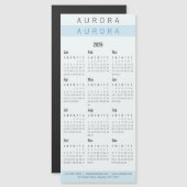 Minimalistische tweetonige blauwe magnetische kale (Voorkant / Achterkant)