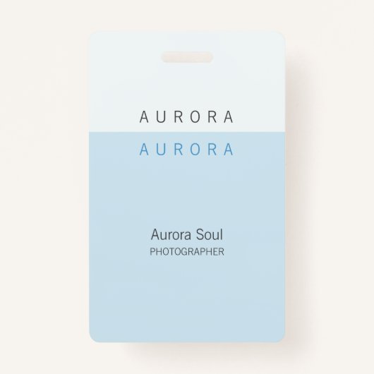 Minimalistische tweetonige blauwe naambadge badge (Voorkant)