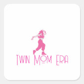 Minimalistische Twin Mom Stickers (Voorkant)