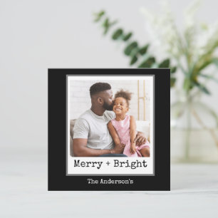 Minimalistische typemachine - 1 foto - vrolijk en  feestdagenkaart